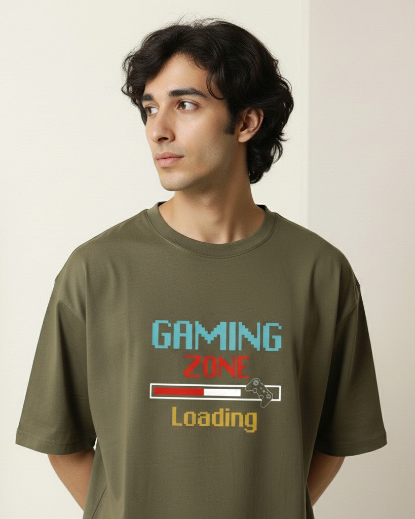 Men Oversized Cotton Printed T-Shirt