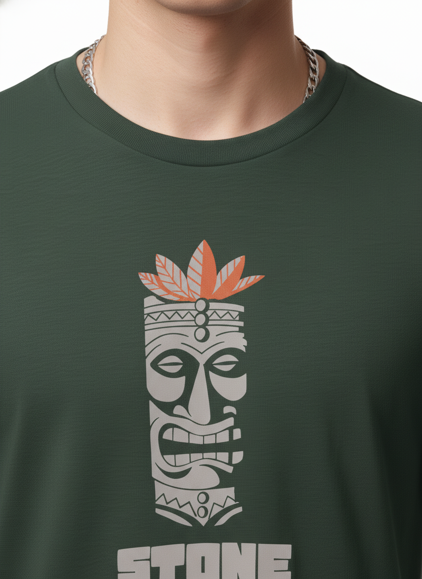 Men Cotton Tribal T-Shirt