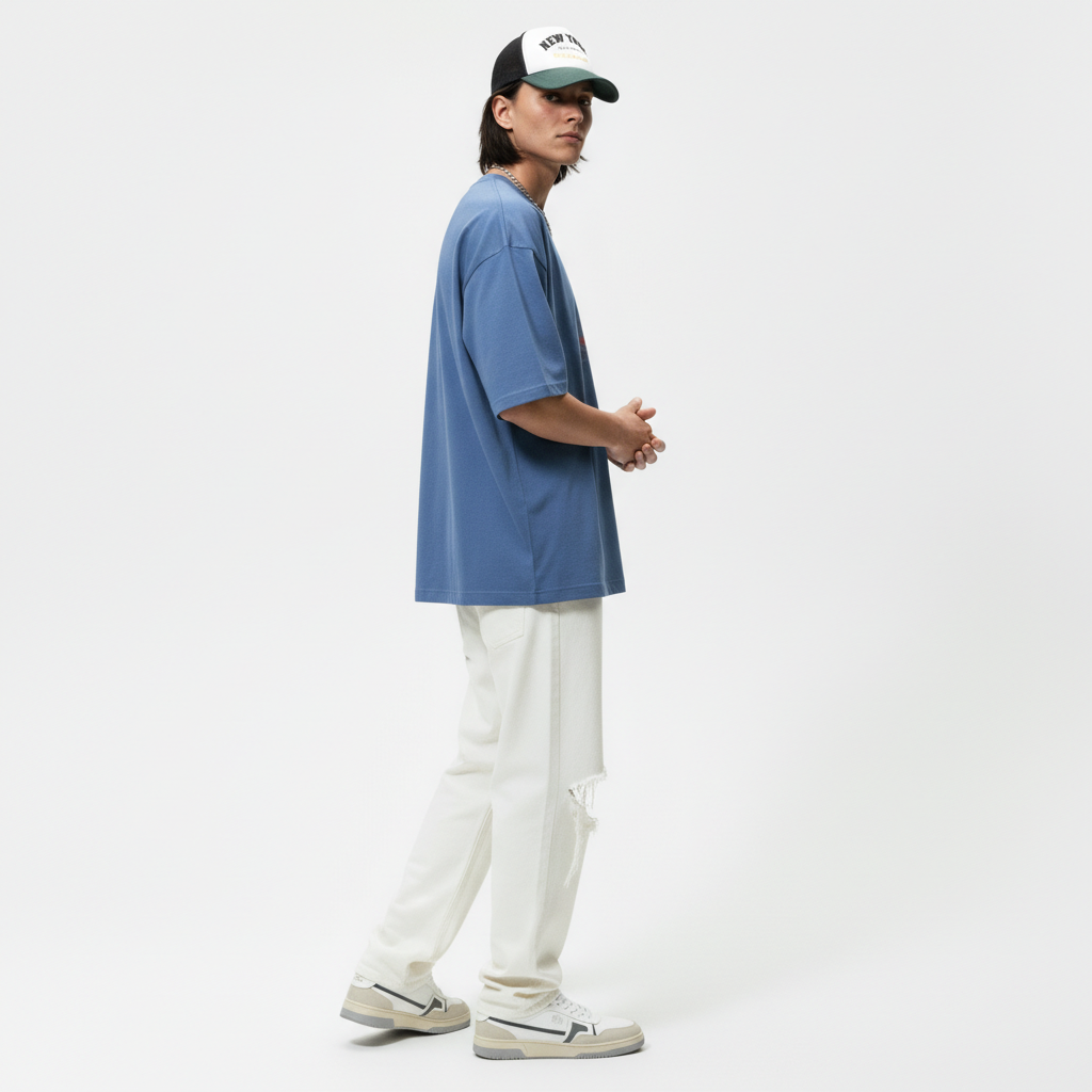 Men Oversized Cotton Printed T-Shirt