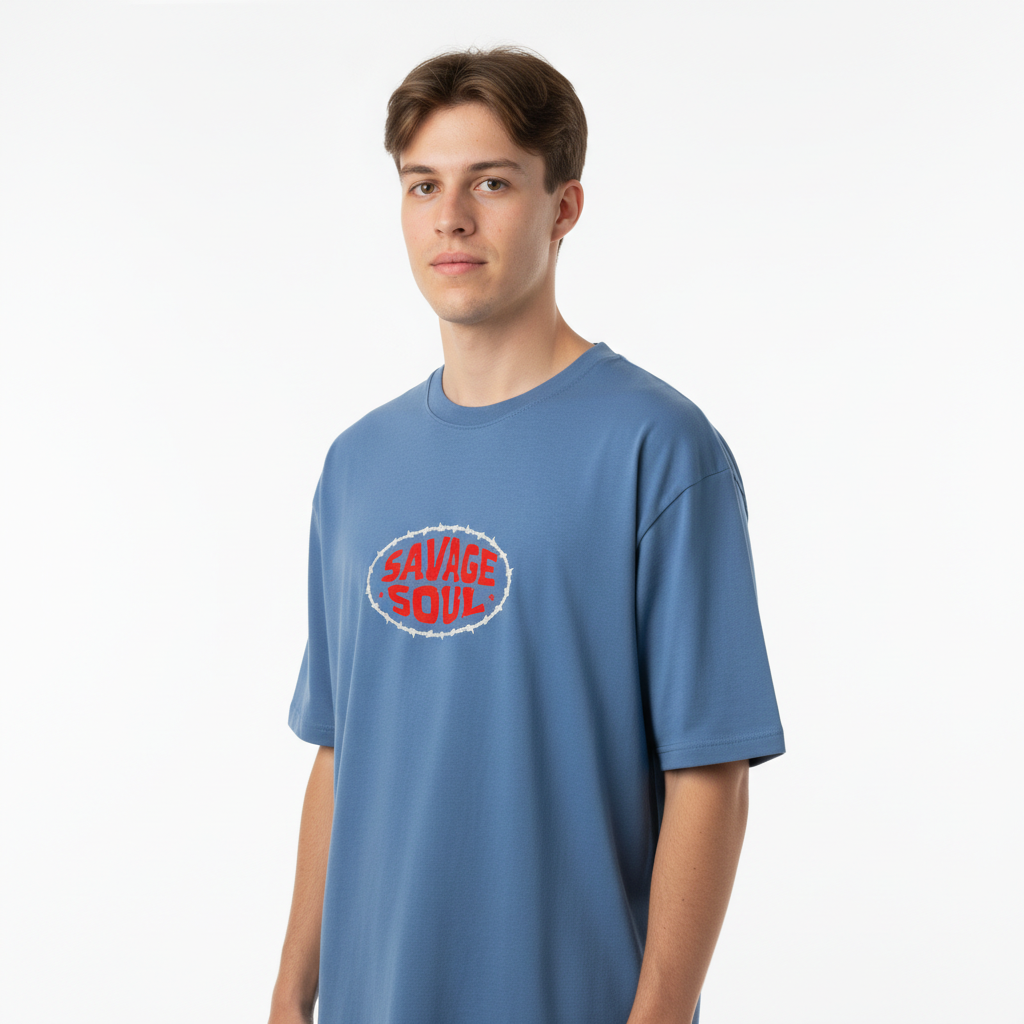 Men Oversized Cotton Printed T-Shirt