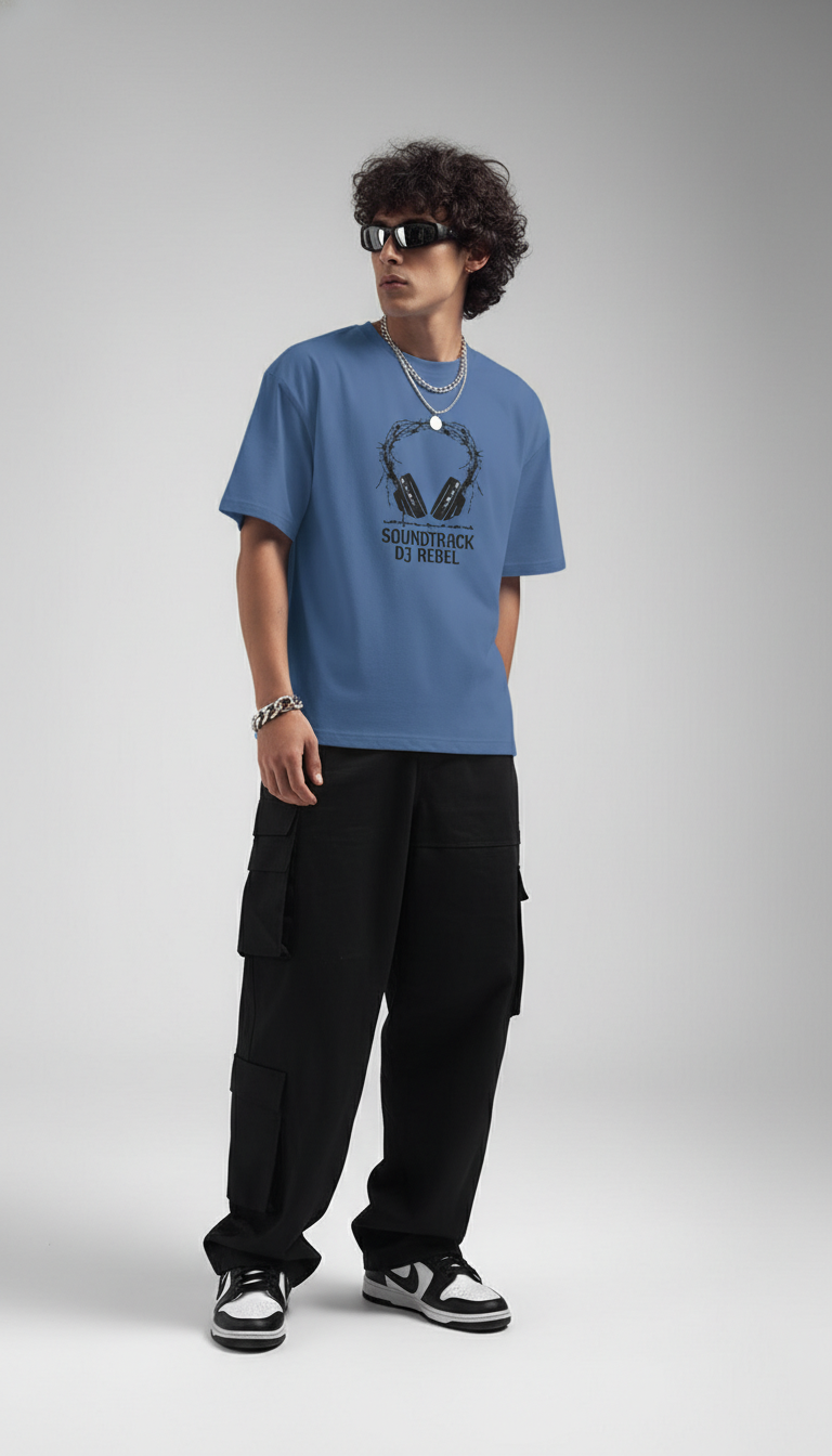 Men Oversized Cotton Printed T-Shirt