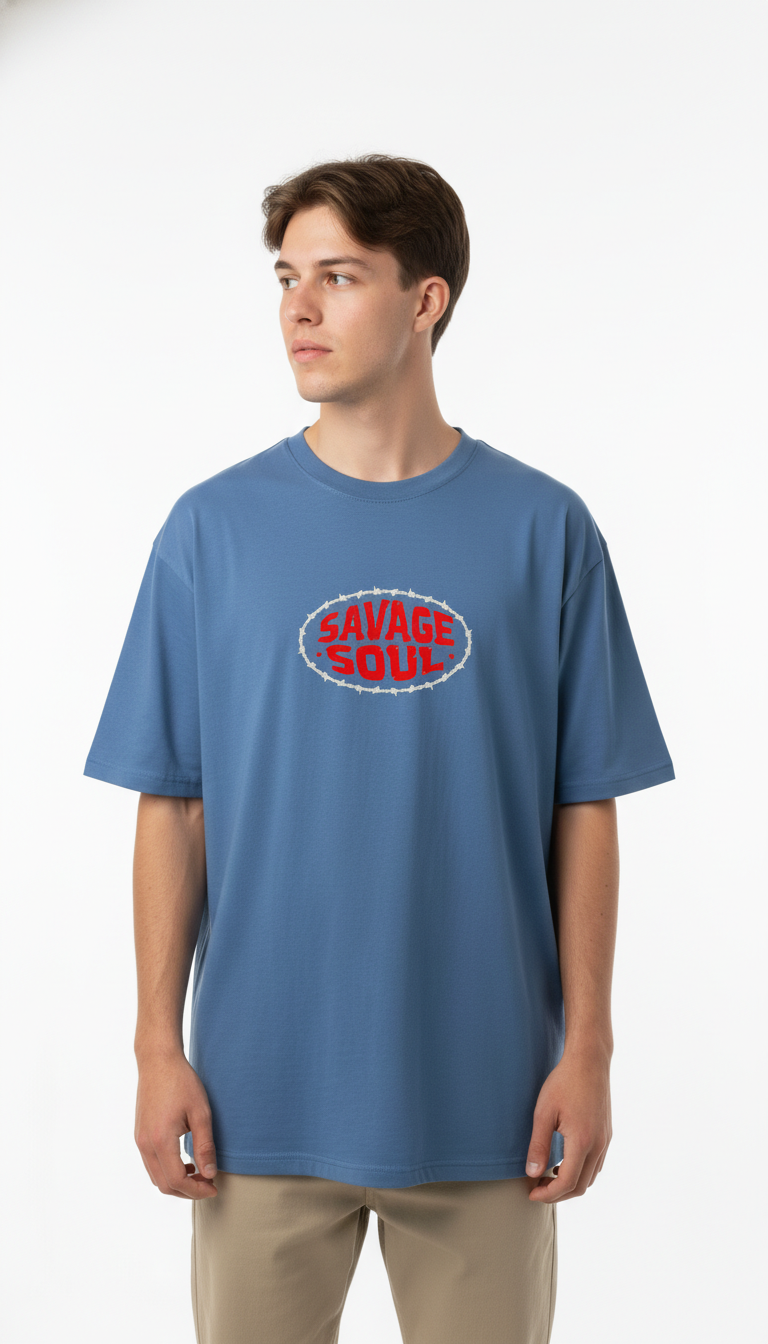 Men Oversized Cotton Printed T-Shirt