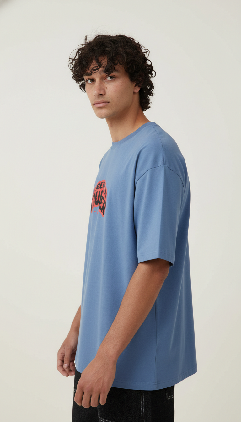 Men Oversized Cotton Printed T-Shirt