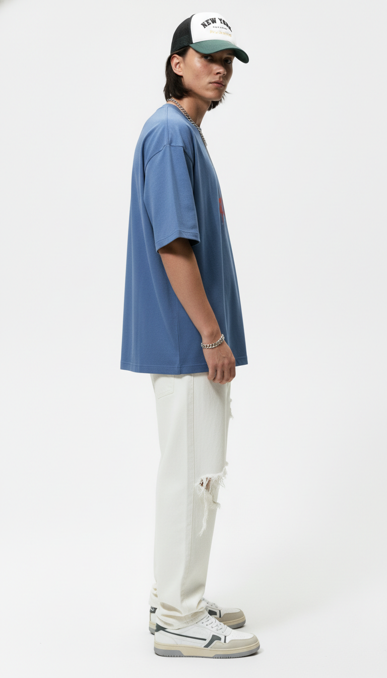 Men Oversized Cotton Printed T-Shirt