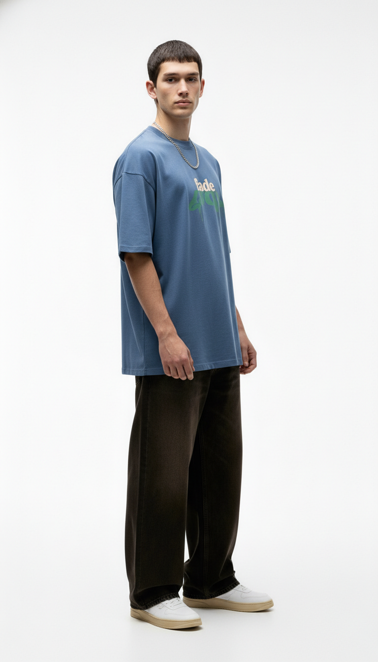 Men Oversized Cotton Printed T-Shirt