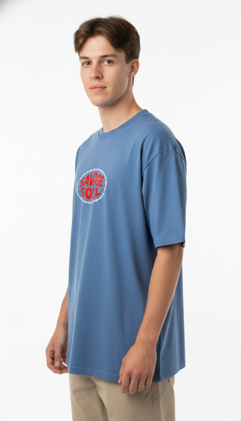 Men Oversized Cotton Printed T-Shirt
