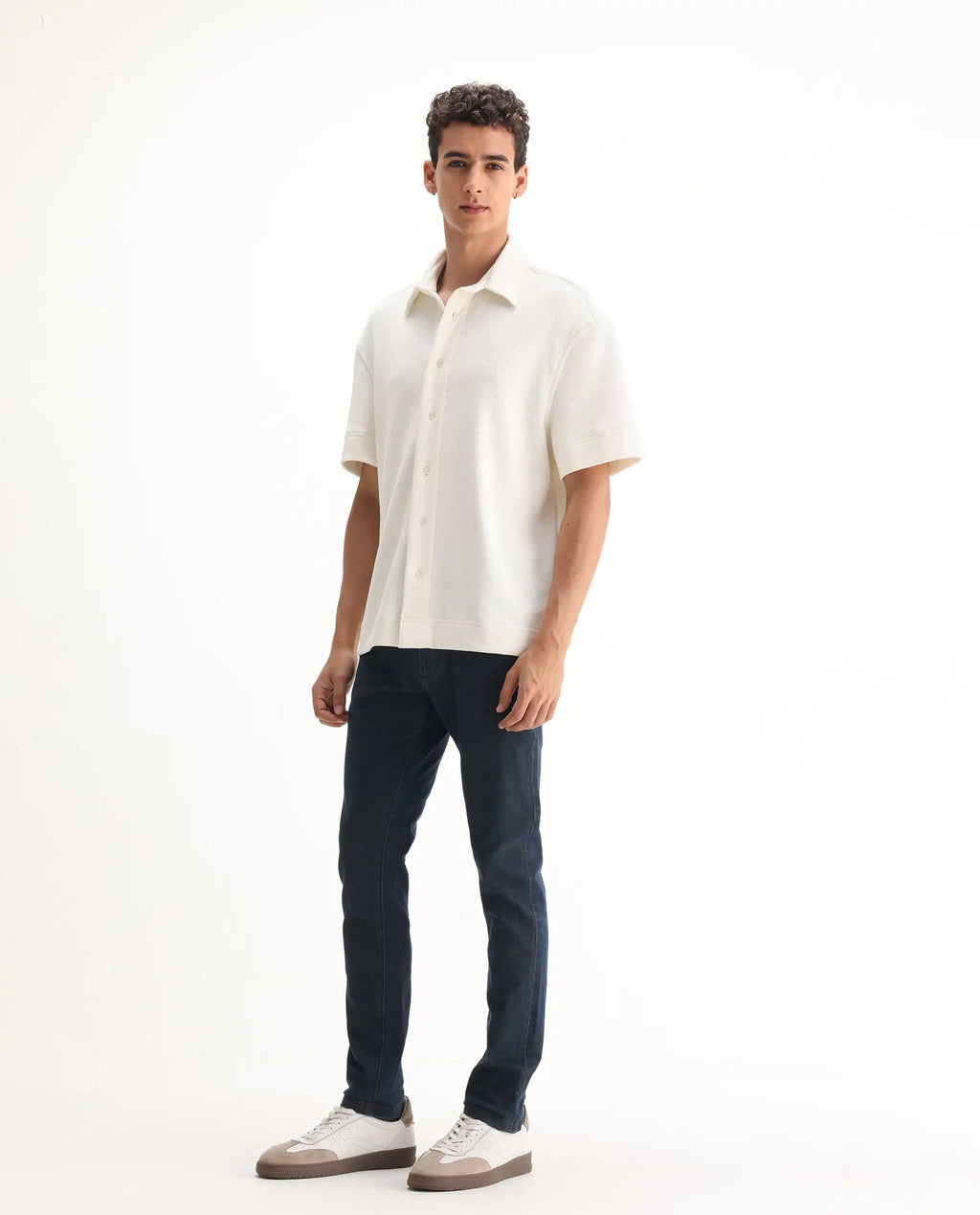 Rare Rabbit Men's Wells Navy Cotton Plain Hawk Slim Fit Jeans