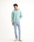 Rare Rabbit Men's Will Light Blue Cotton Plain Hawk Slim Fit Jeans