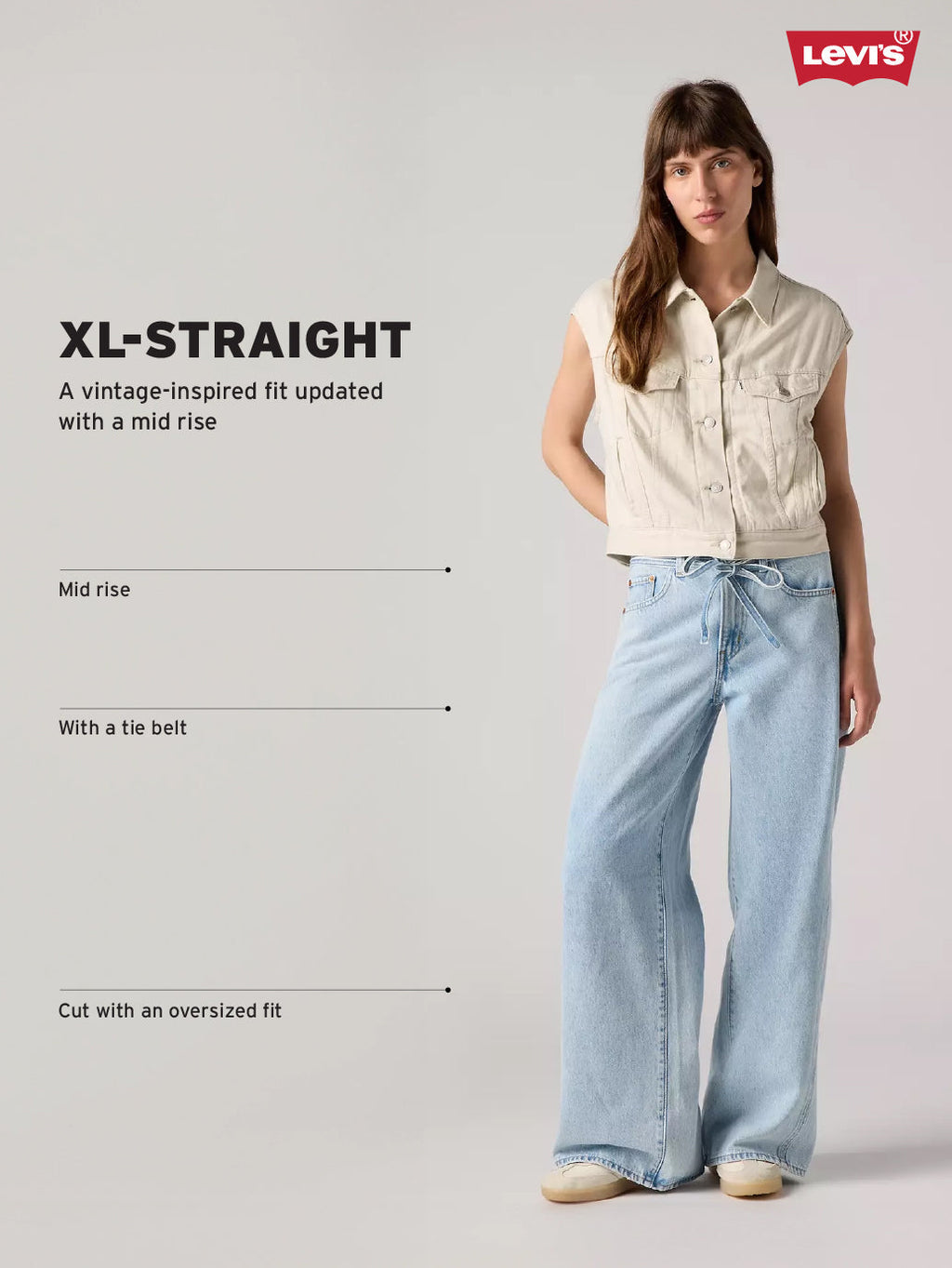 Women's XL Straight Loose Fit Mid Rise Cargo Jeans