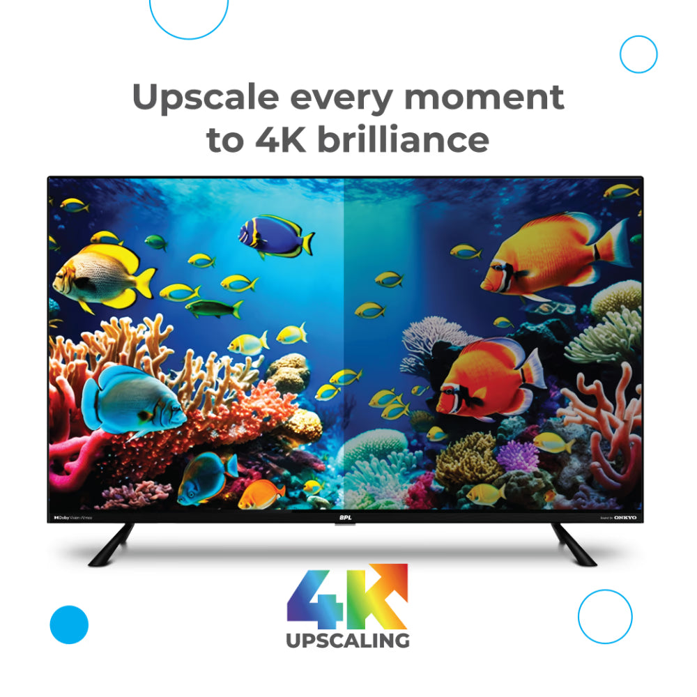 BPL 139.7 cm (55 inch) Onkyo Home Theatre QLED TV, Black, 55QF5540