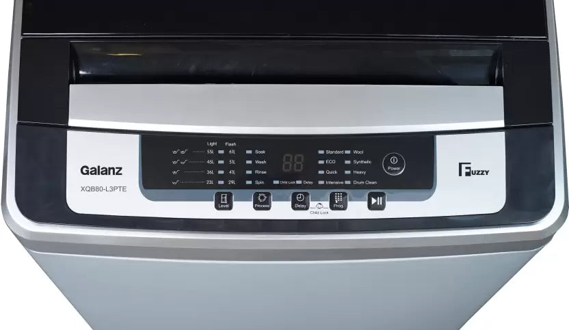 Galanz 8 kg Quick Wash Fully Automatic Top Load Silver