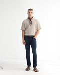 Rare Rabbit Men's Yoshi Dark Blue Cotton Plain Hawk Slim Fit Jeans